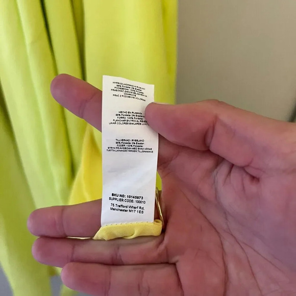 Peace and Love Womens Yellow Satin Maxi Skirt 8 Split Leg High Waist Lime Chic - Picture 10 of 15